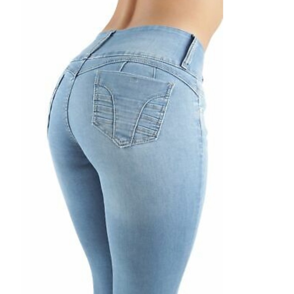 Colombian Design, Mid Waist,Butt Lift Skinny Jeans